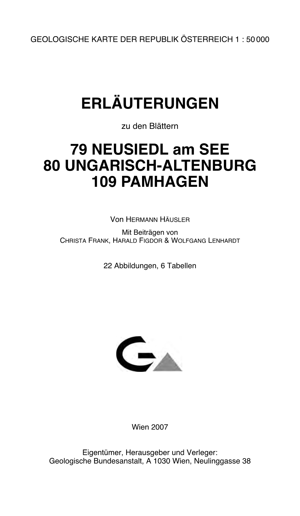 ERLÄUTERUNGEN 79 NEUSIEDL Am SEE 80 UNGARISCH