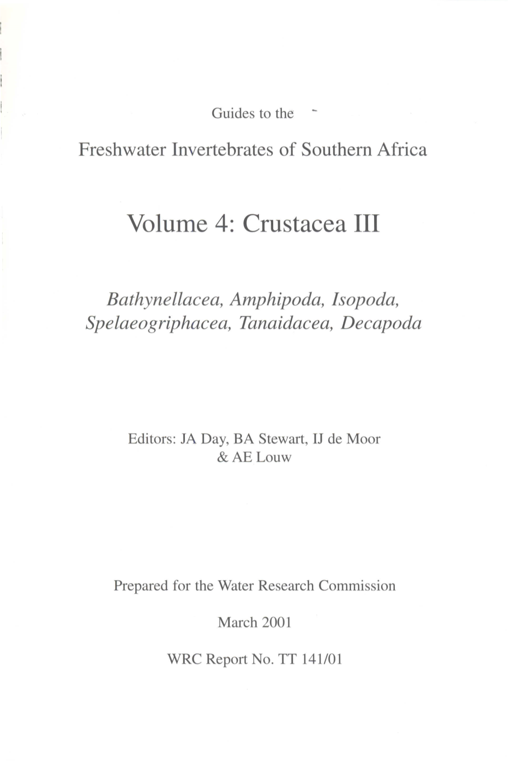 Volume 4: Crustacea III