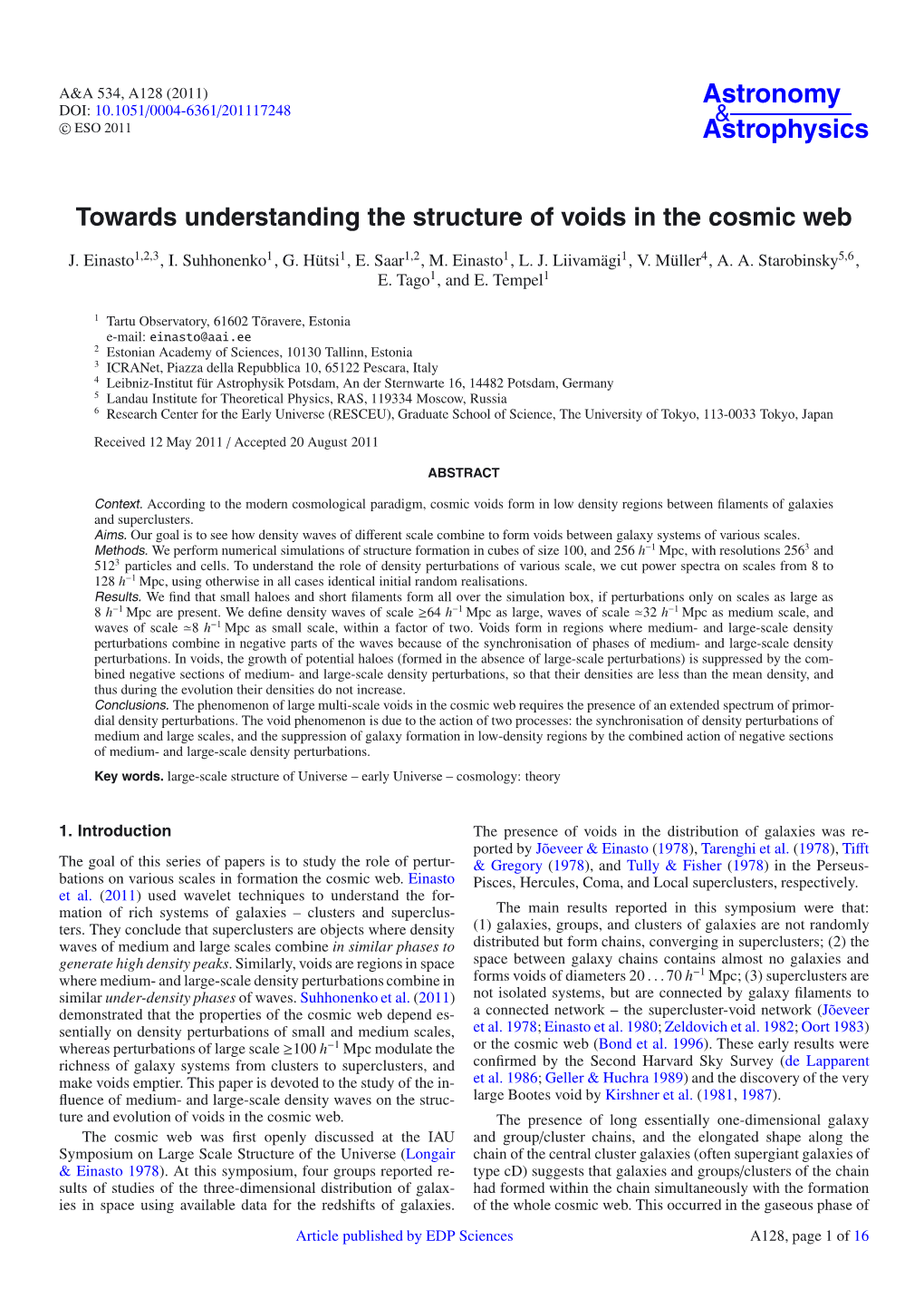 Towards Understanding the Structure of Voids in the Cosmic Web