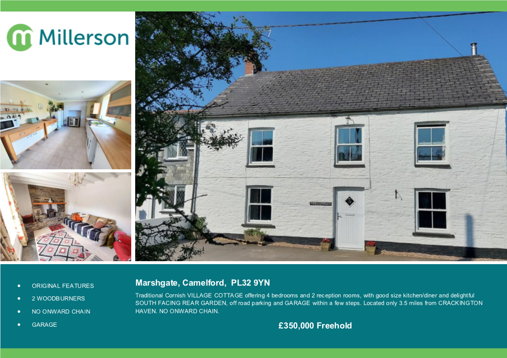 Marshgate, Camelford, PL32 9YN £350,000 Freehold