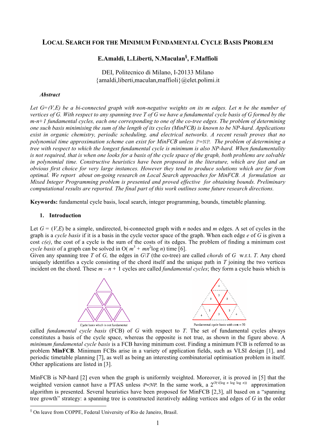 Local Search for Fundamental Cycle Base Problems