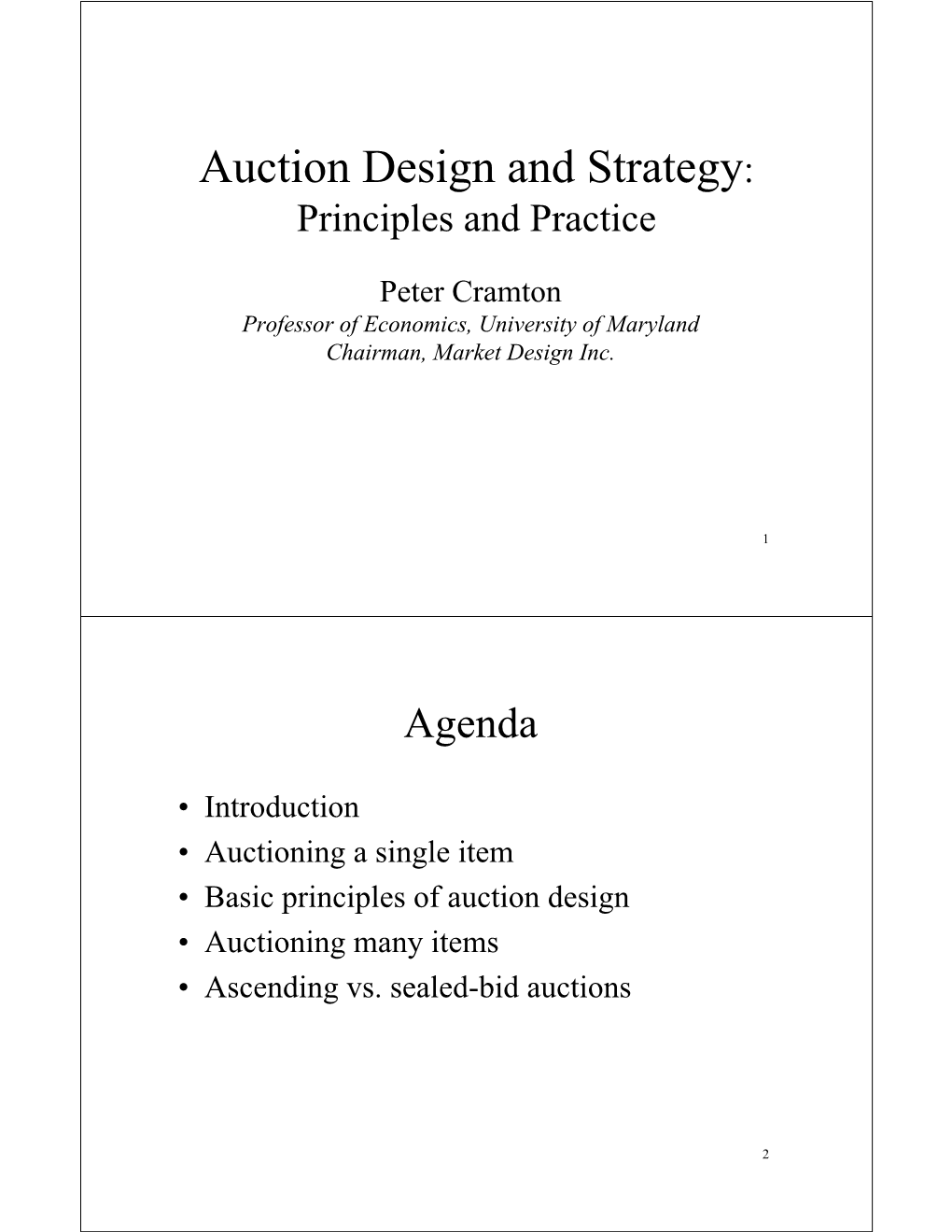 Auction Design and Strategy: Principles and Practice