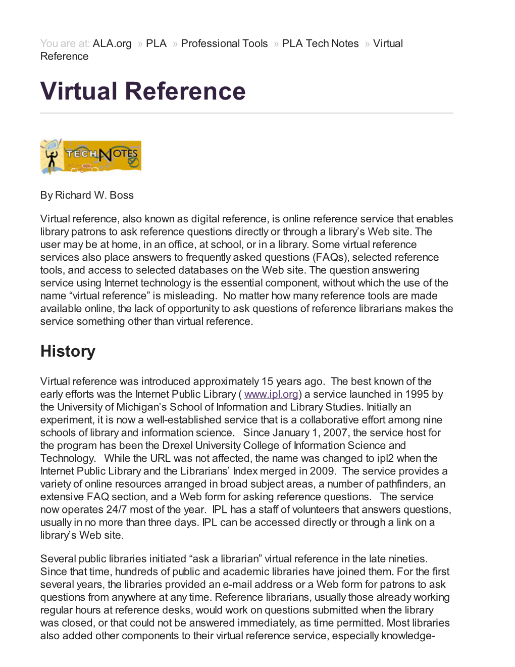 Virtual Reference Virtual Reference