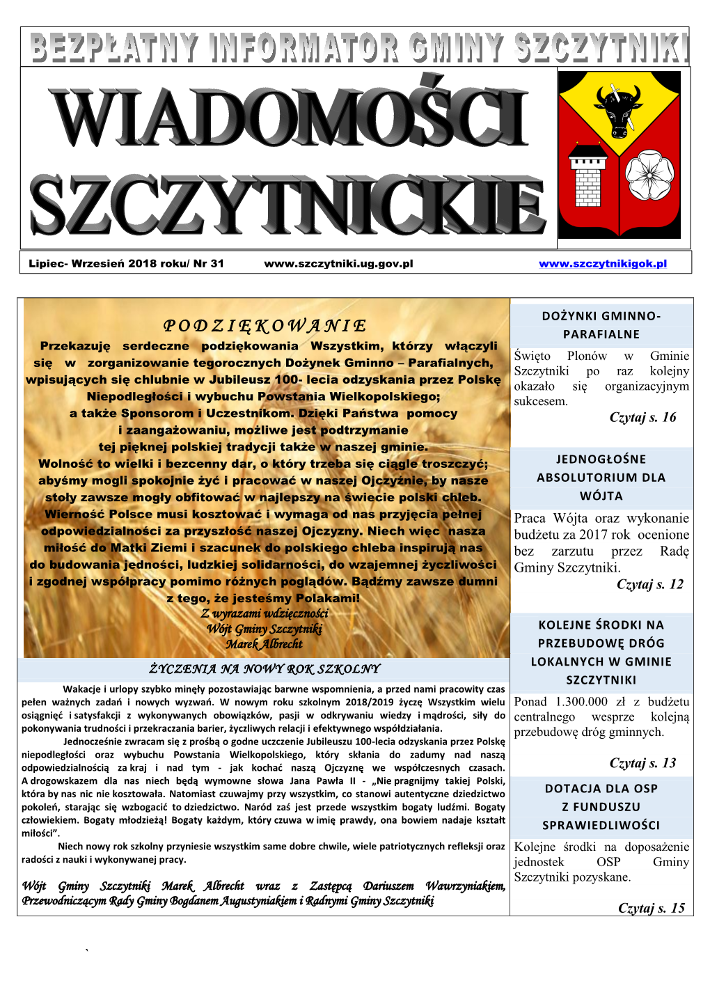 Wielkopolscy Rolnicy Roku 2013 Ze Szczytnik