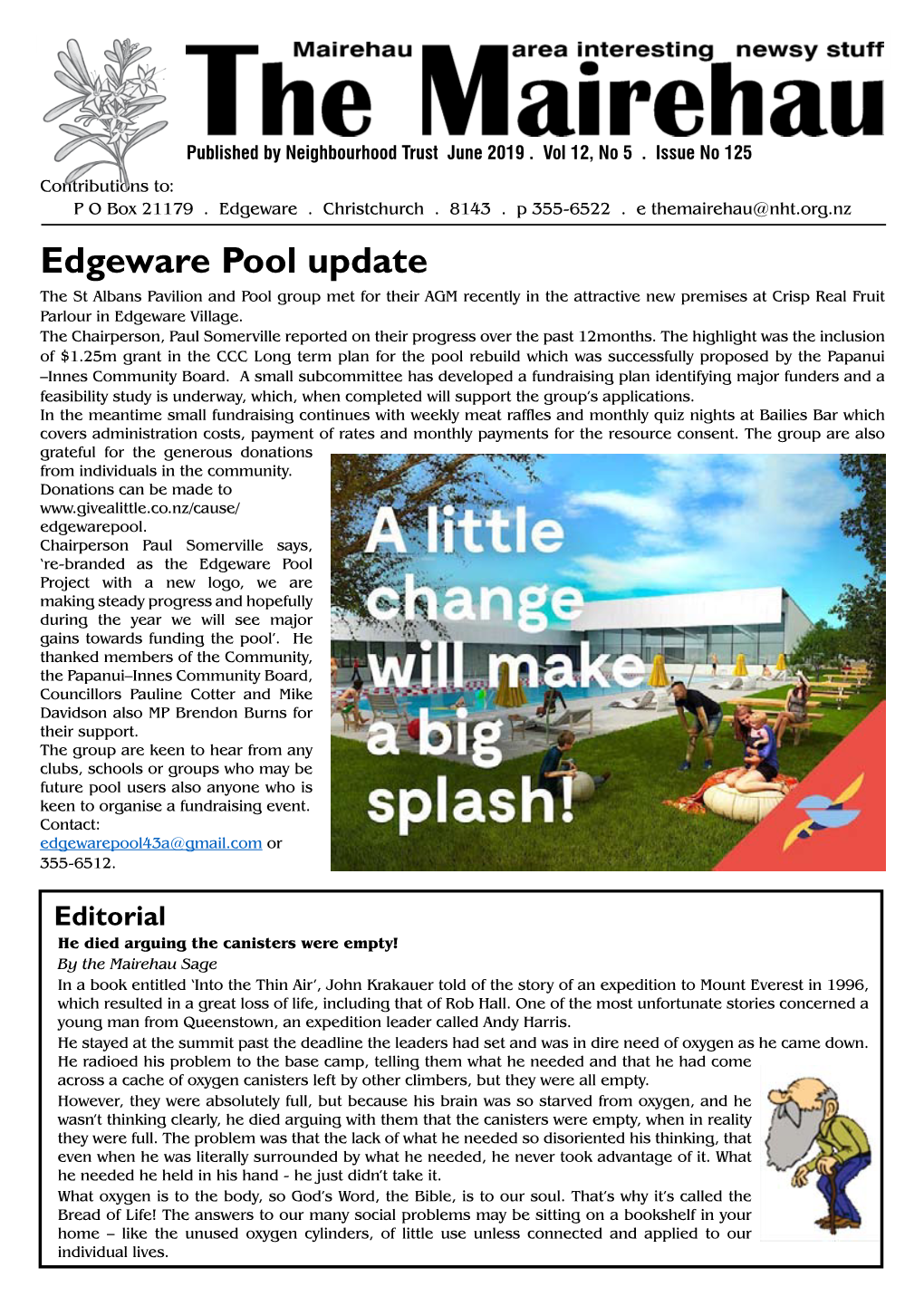 Edgeware Pool Update the St Albans Pavilion and Pool Group Met for Their AGM Recently in the Attractive New Premises at Crisp Real Fruit Parlour in Edgeware Village