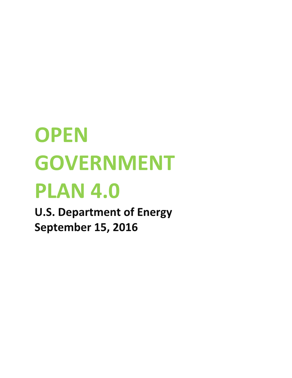 Open Government Plan 4.0 U.S