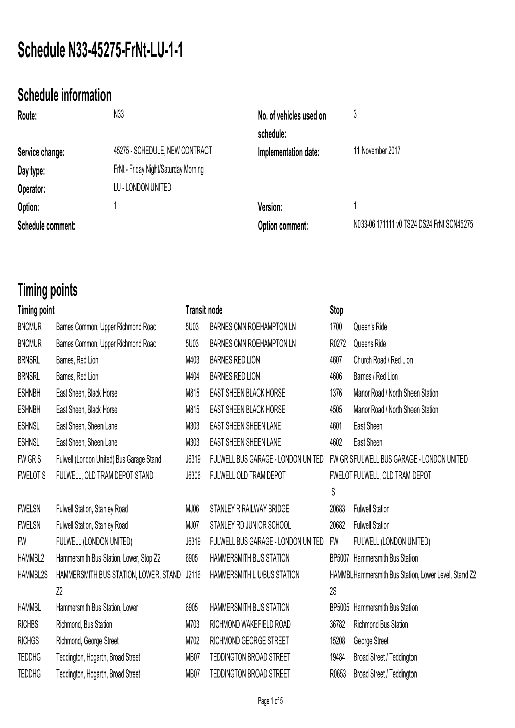 Standard Schedule N33-45275-Frnt-LU-1-1