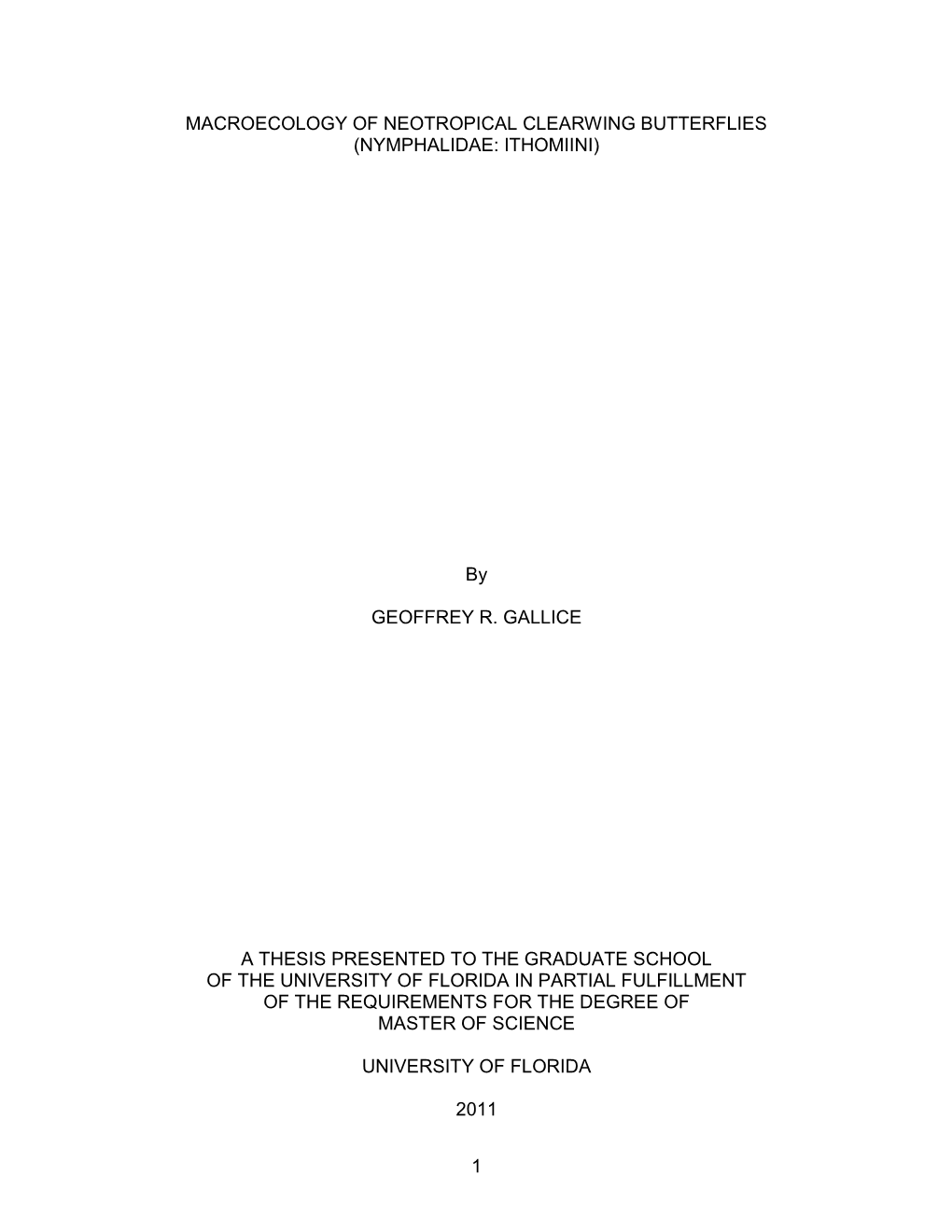 University of Florida Thesis Or Dissertation Formatting