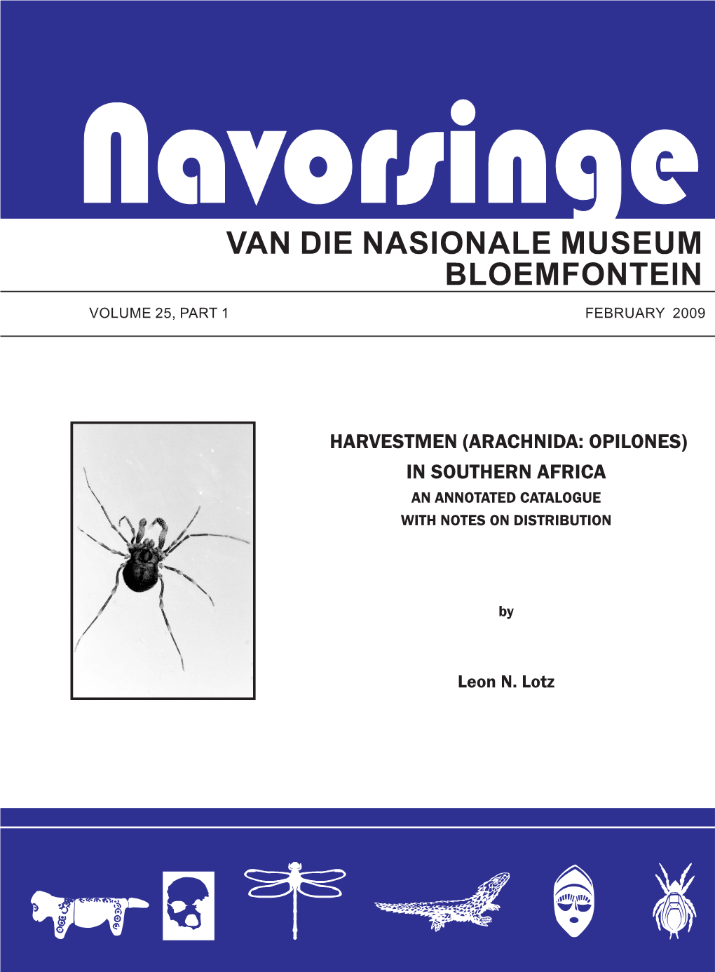 The Distribution of Opiliones in Southern Africa