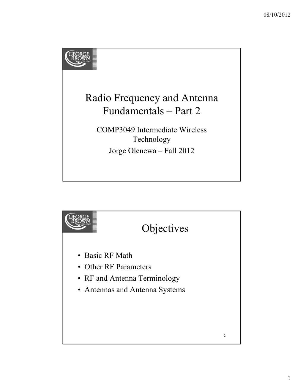 Radio Frequency and Antenna Fundamentals – Part 2