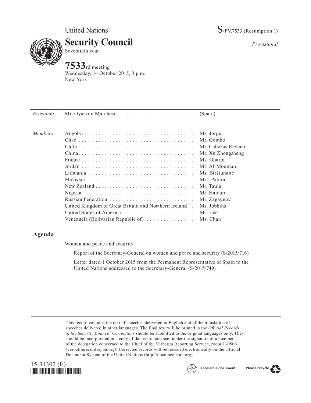 S/PV.7533 (Resumption 1) Security Council