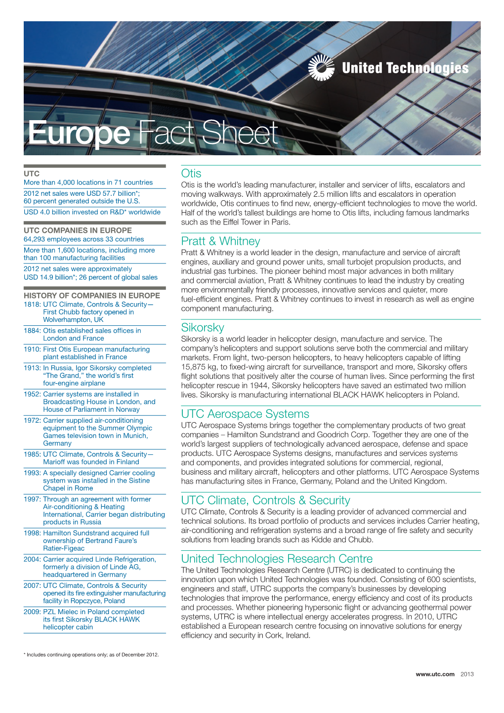 Europe Fact Sheet