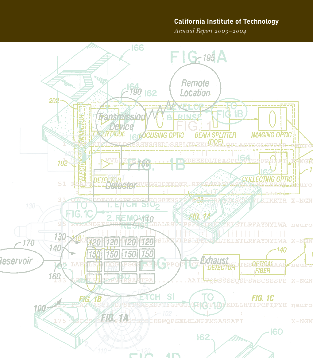 California Institute of Technology Annual Report 2003–2004 in 2003, Caltech Registered More U.S