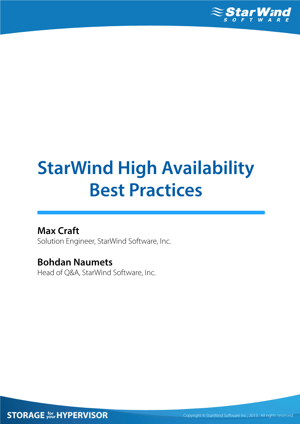 Starwind High Availability Best Practices