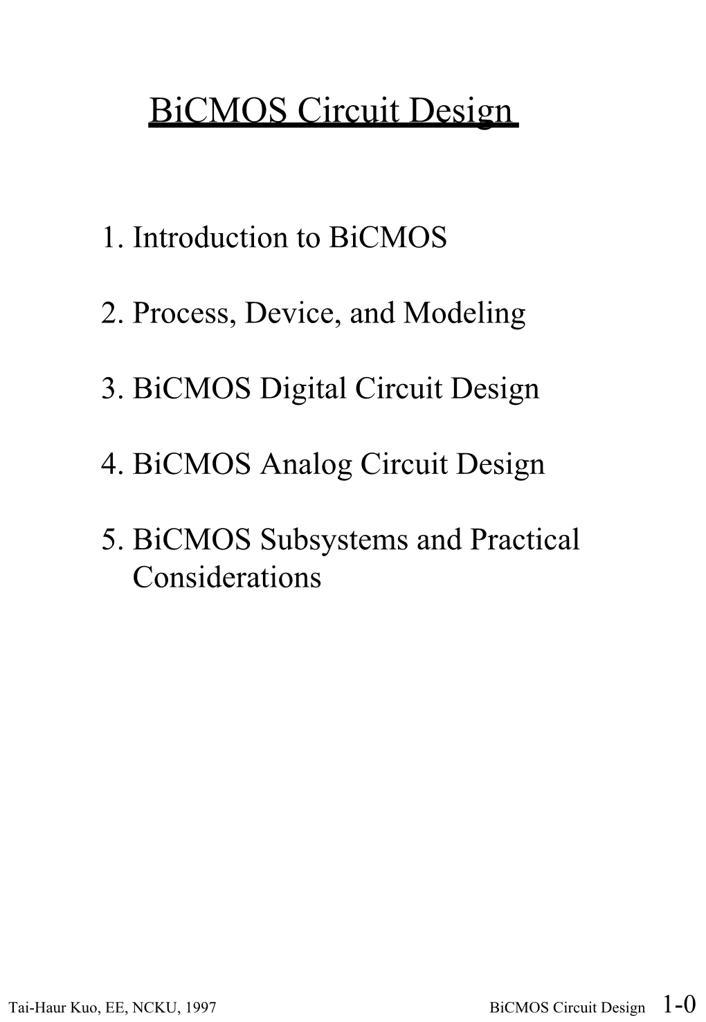 Bicmos Circuit Design