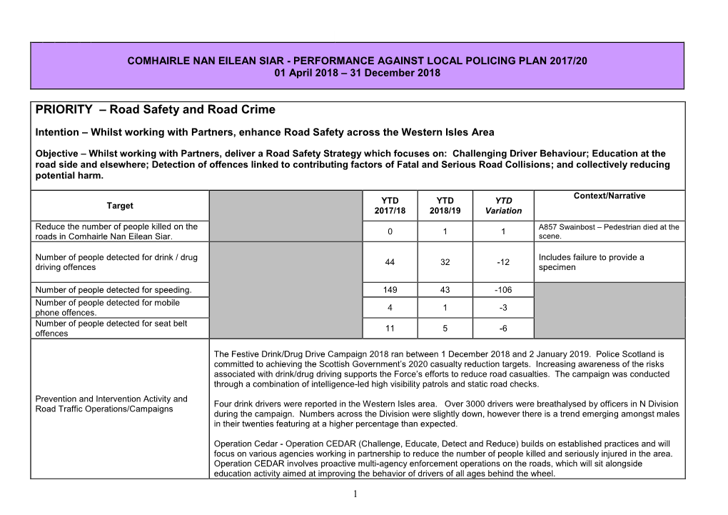 Road Safety and Road Crime