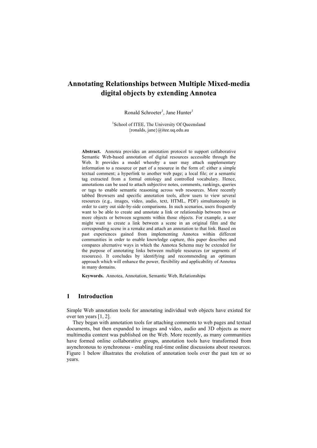 Annotating Relationships Between Multiple Mixed-Media Digital Objects by Extending Annotea