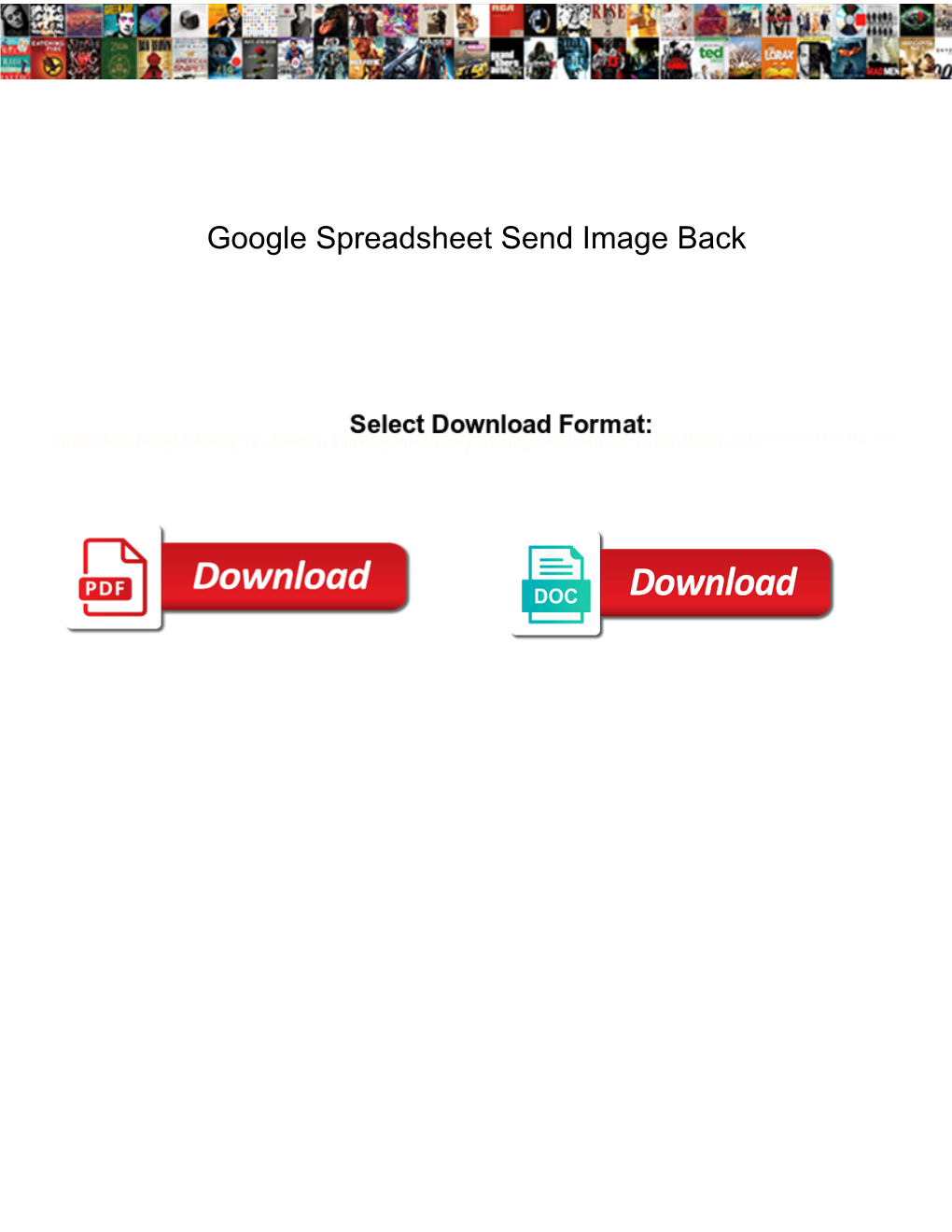 Google Spreadsheet Send Image Back