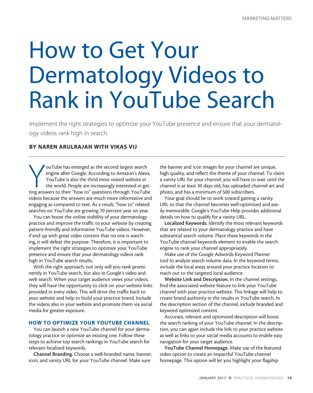 How to Get Your Dermatology Videos to Rank in Youtube Search