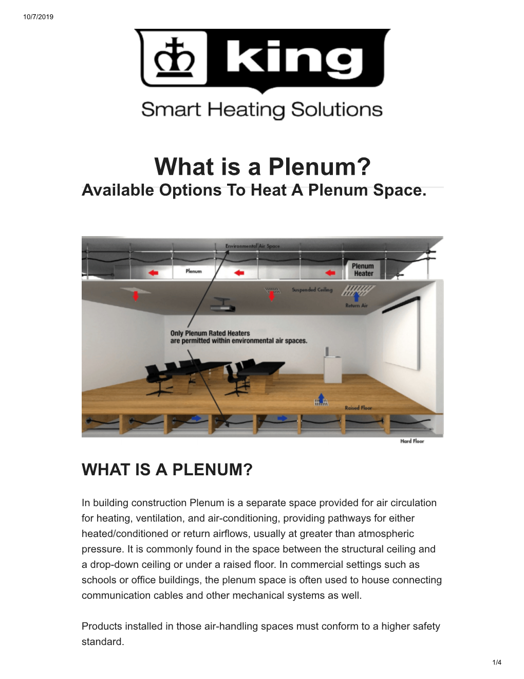 What Is a Plenum? Available Options to Heat a Plenum Space