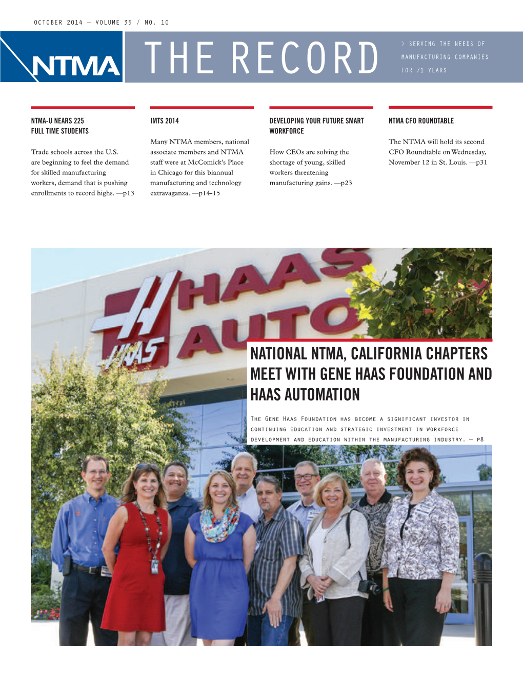 National NTMA, California Chapters Meet with Gene Haas Foundation and Haas Automation