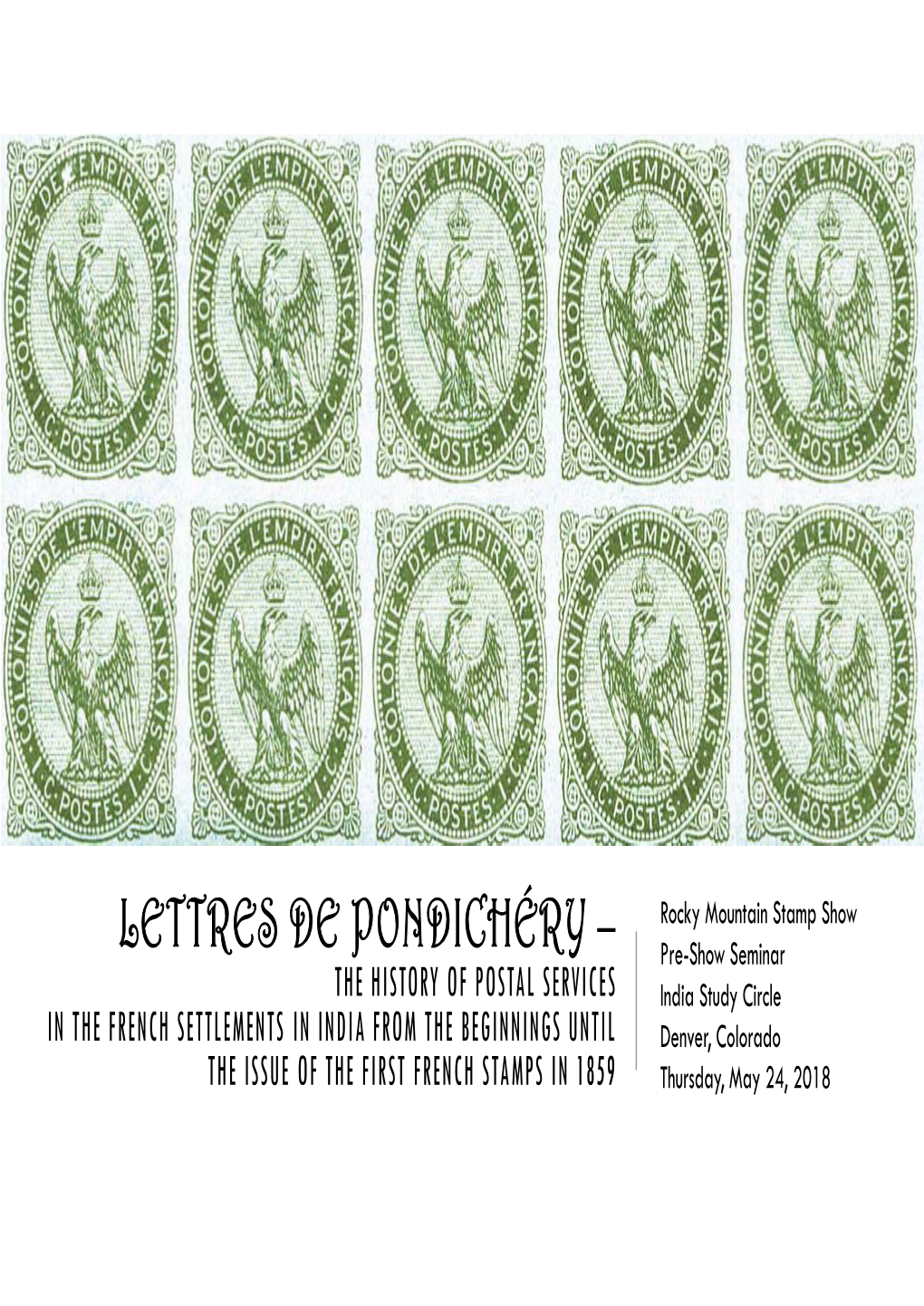 Lettres De Pondichéry –