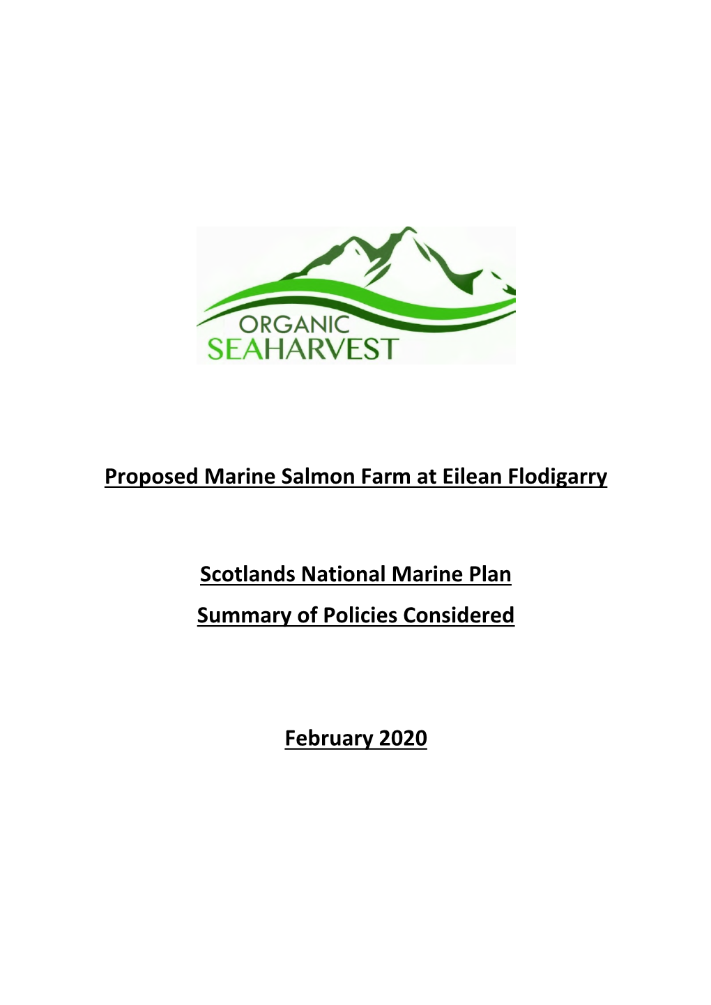 Proposed Marine Salmon Farm at Eilean Flodigarry Scotlands