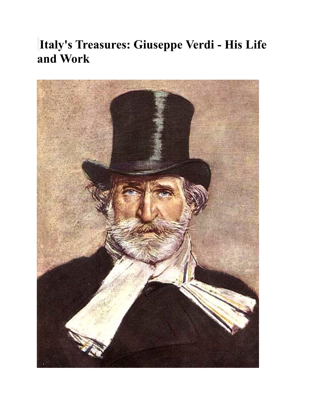 Giuseppe Verdi - His Life and Work