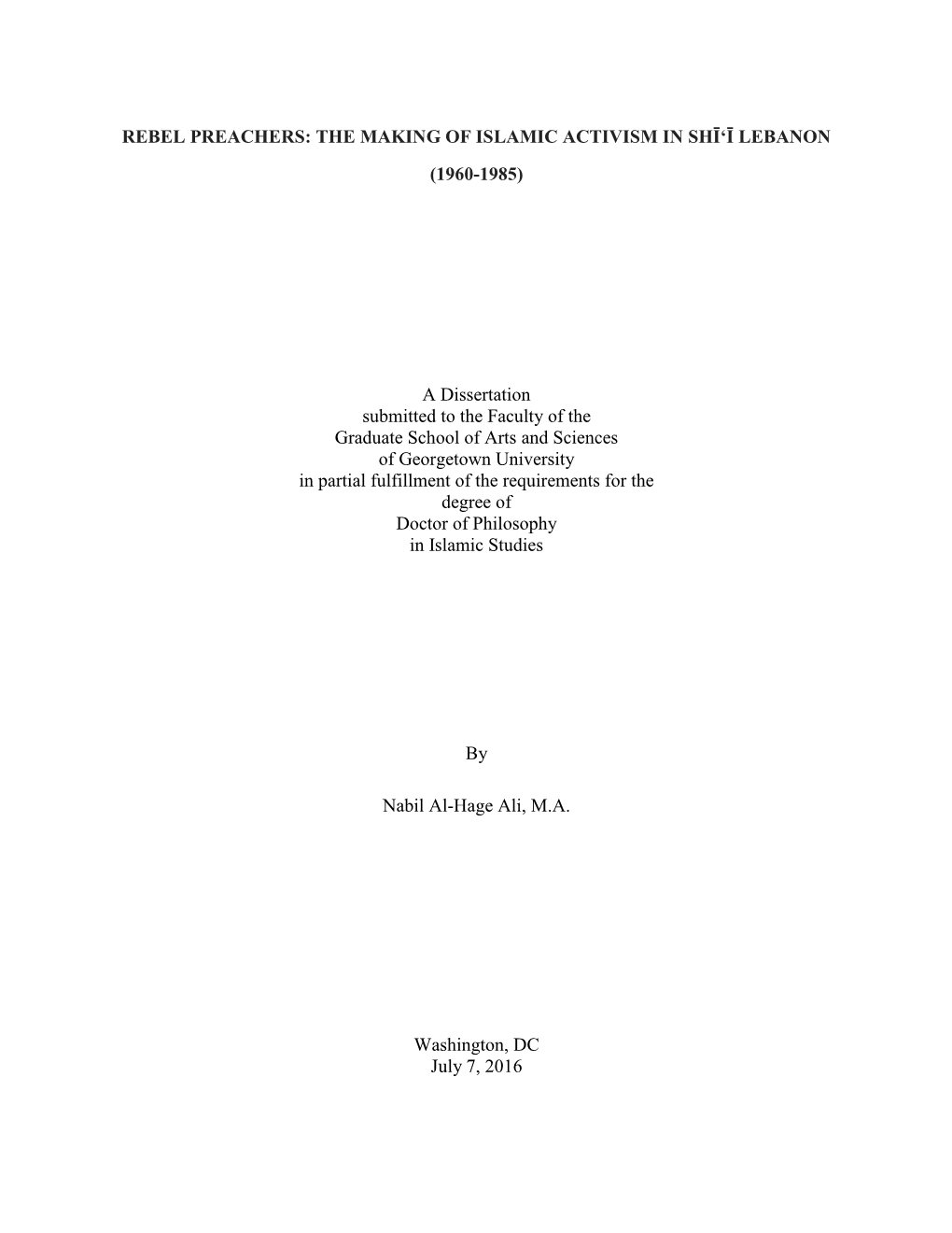 Chapter 1 — Becoming Poor: Deprivation and Religious Decline in Shī‘Ī Lebanon (1920-1960)