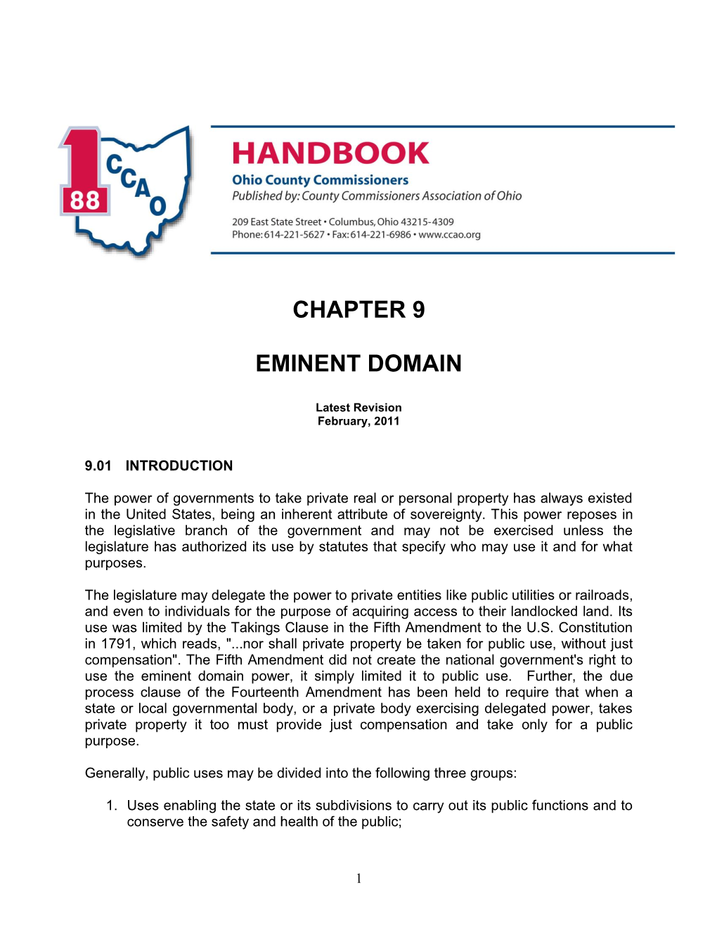 Chapter 9 Eminent Domain