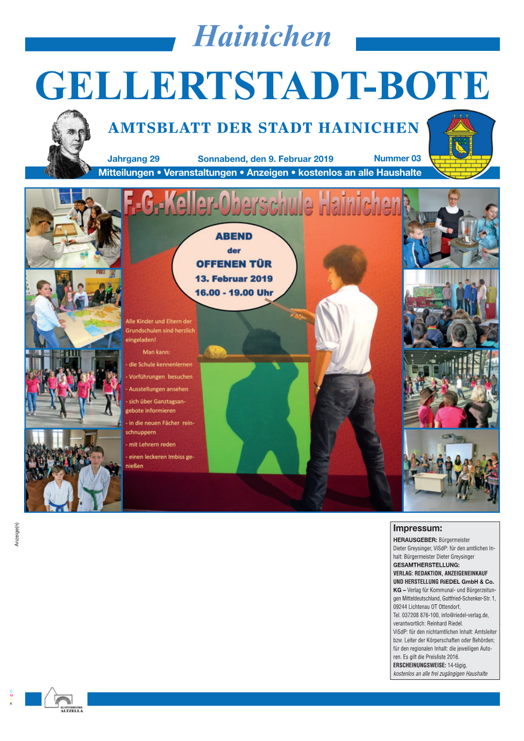 Gellertstadt-Bote Amtsblatt Der Stadt Hainichen