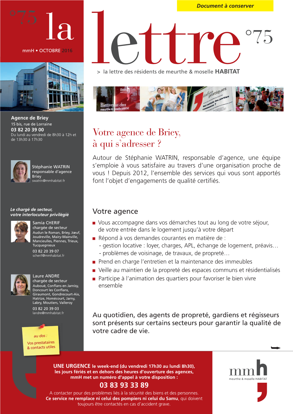Agence De Briey, Contacts Et Services Utiles