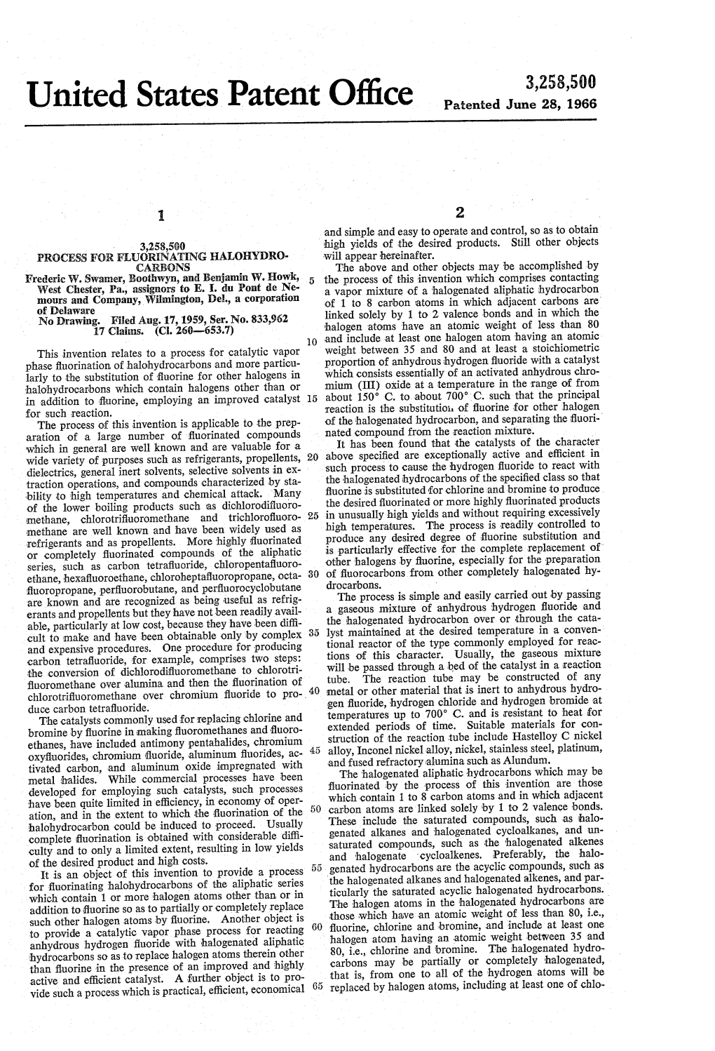 United States Patent Office Patented June 28, 1966