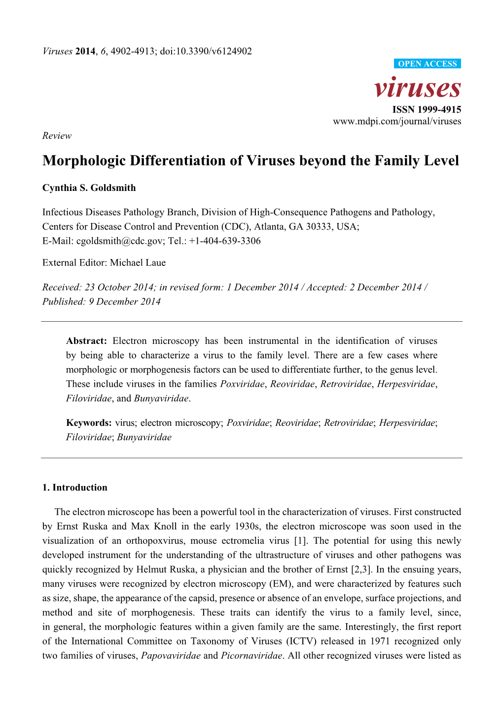 Viruses 2014, 6, 4902-4913; Doi:10.3390/V6124902 OPEN ACCESS