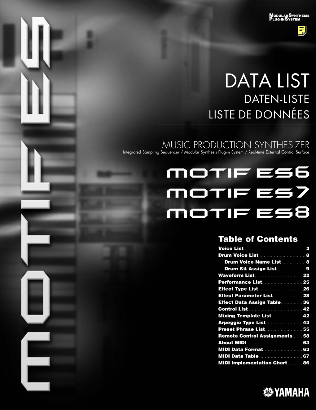 Motif Es Data List