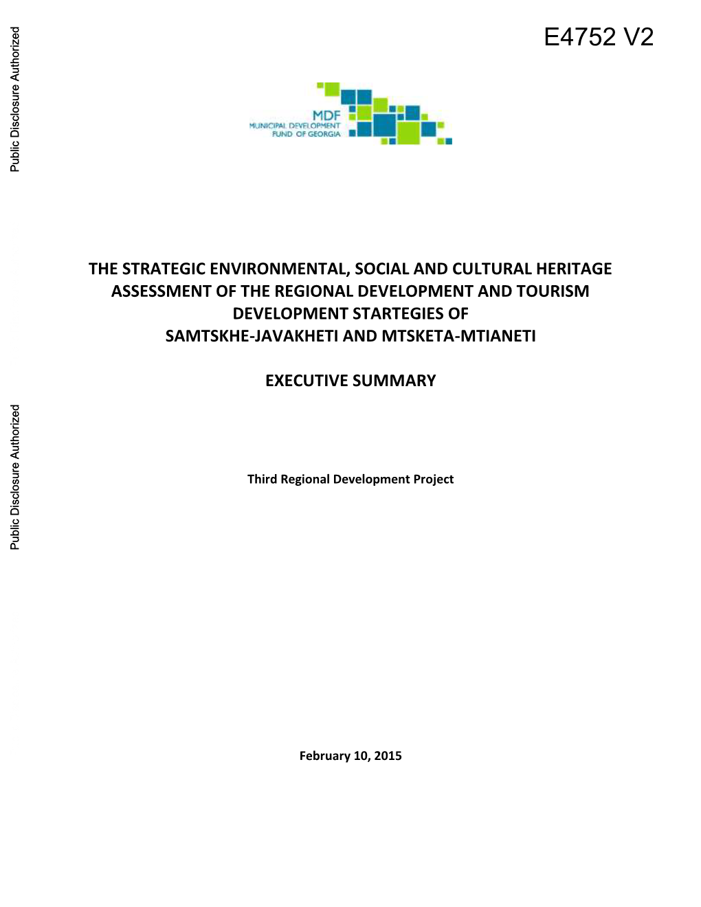 The Strategic Environmental, Social and Cultural