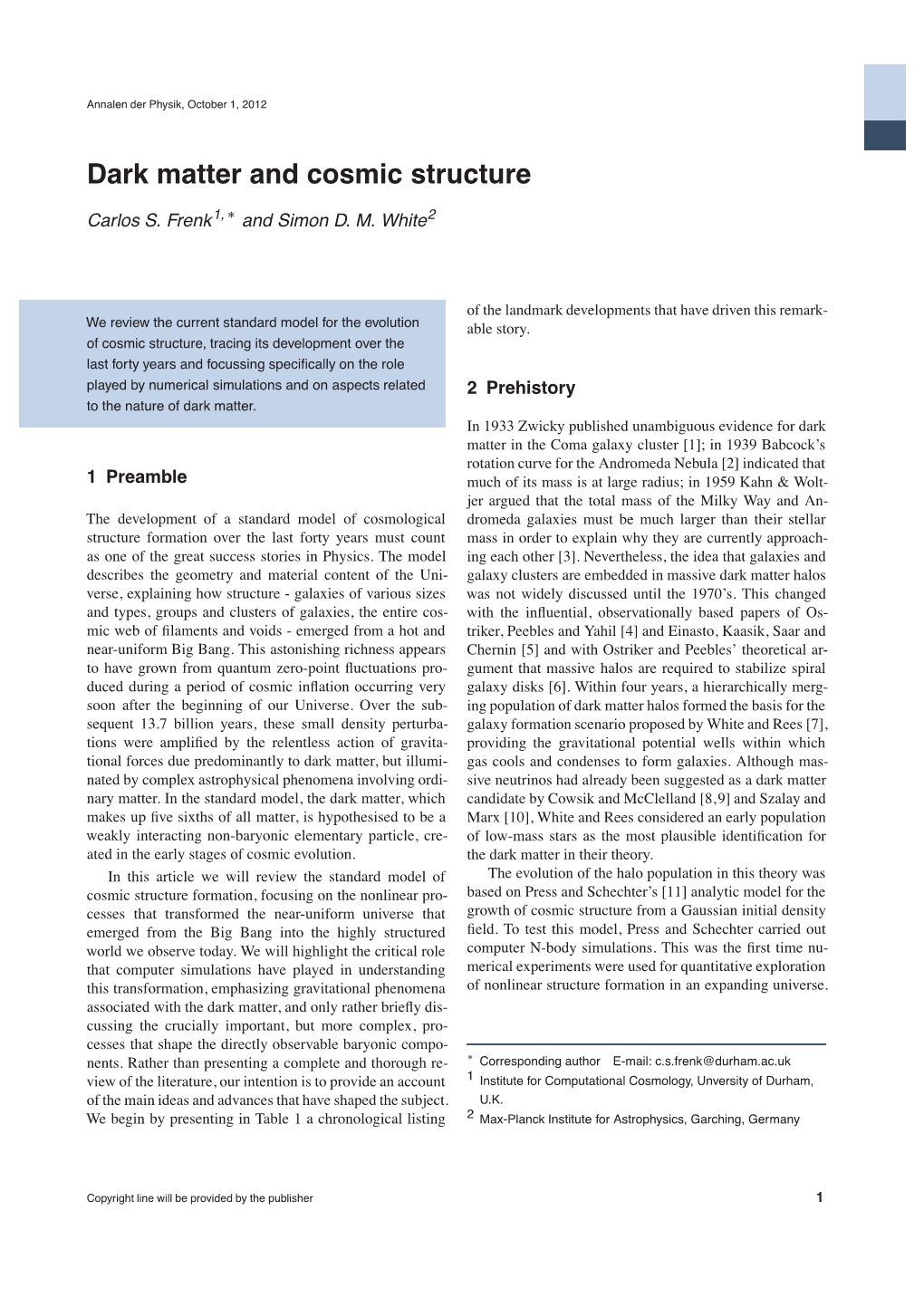 Dark Matter and Cosmic Structure