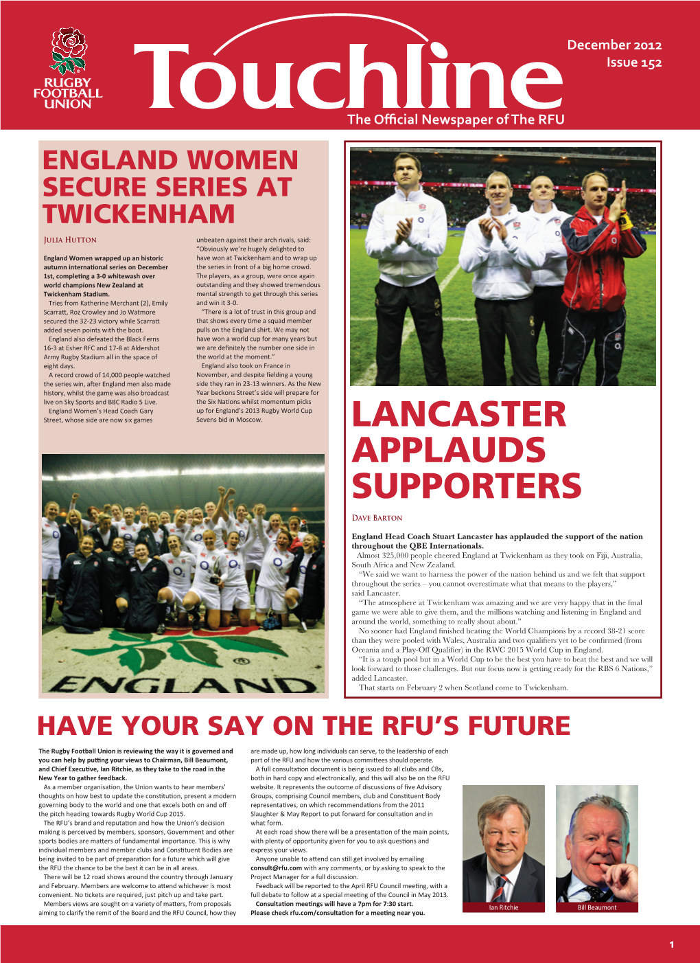 Lancaster Applauds Supporters