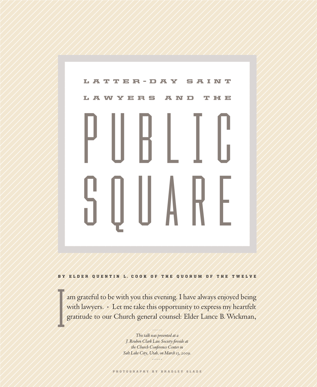 Latter-Day Saint Lawyers and the Public Square