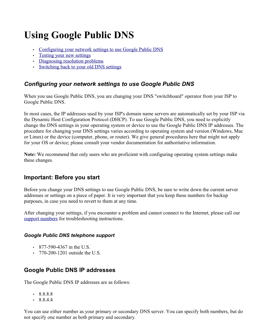 Google Public DNS