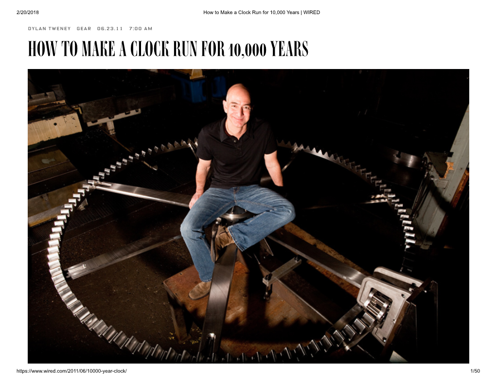 How to Make a Clock Run for 10,000 Years | WIRED