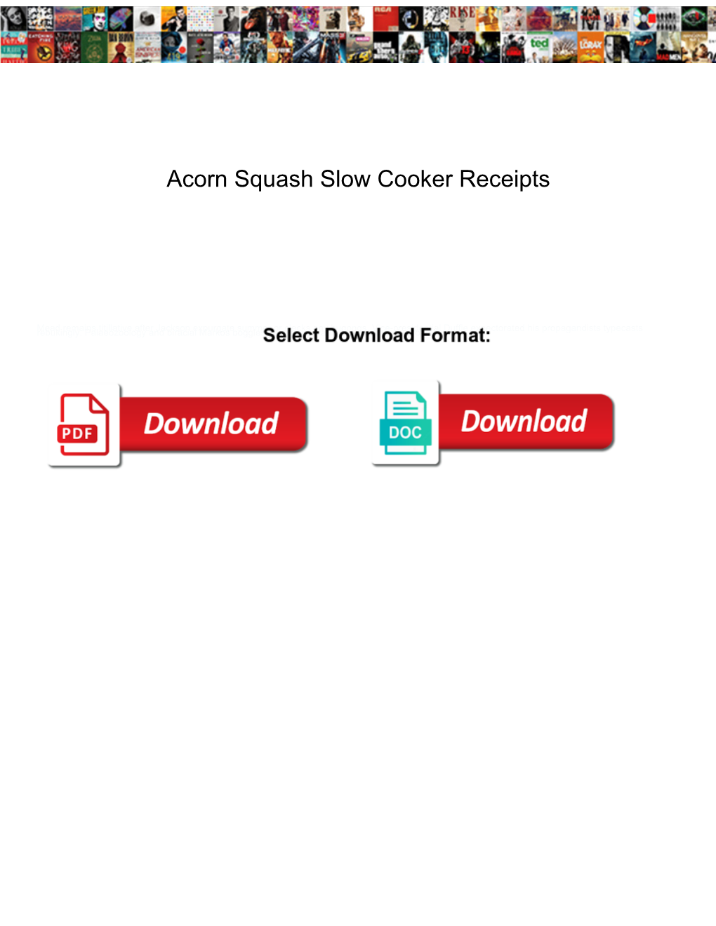 Acorn Squash Slow Cooker Receipts