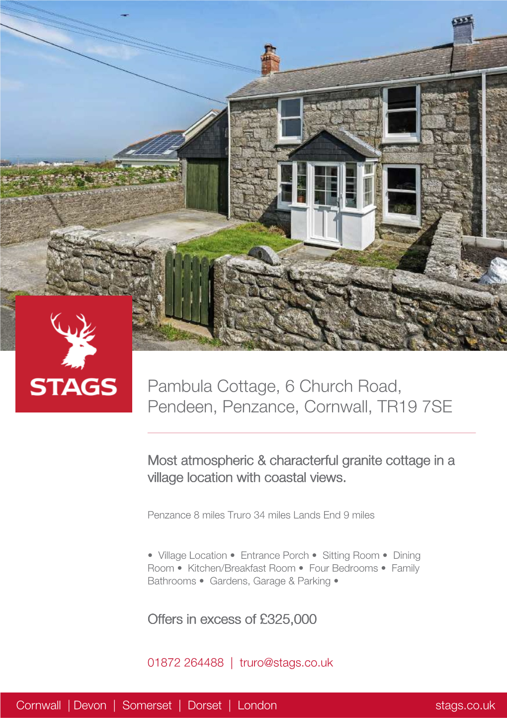 Pambula Cottage, 6 Church Road, Pendeen, Penzance, Cornwall, TR19 7SE
