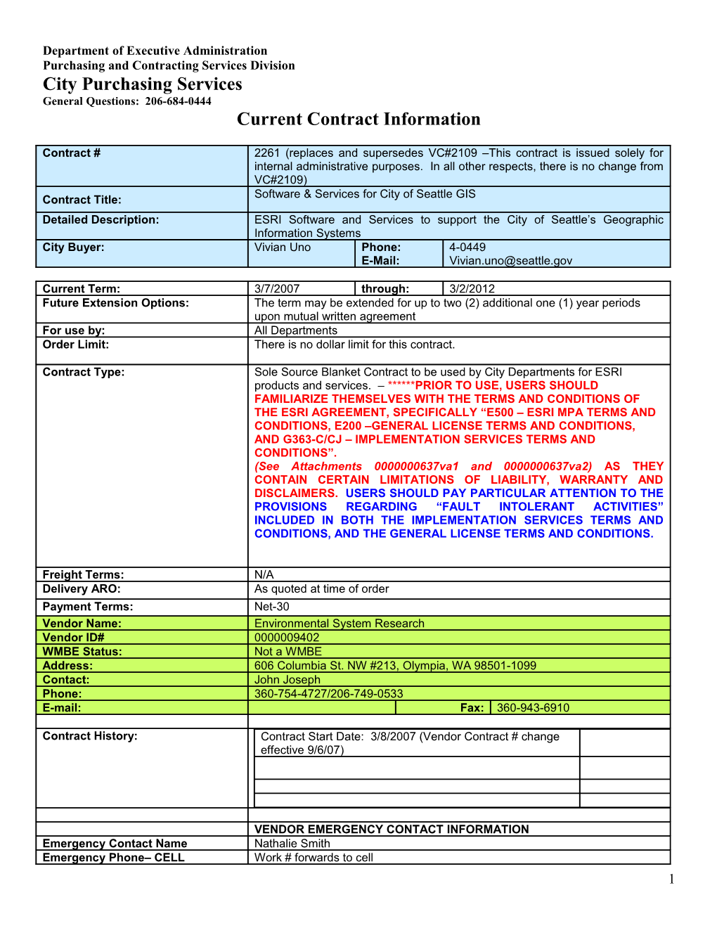 Current Contract Information Form s15