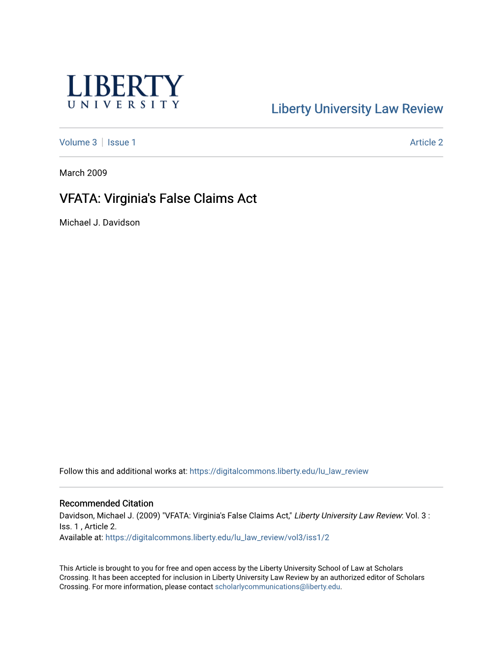 Virginia's False Claims Act