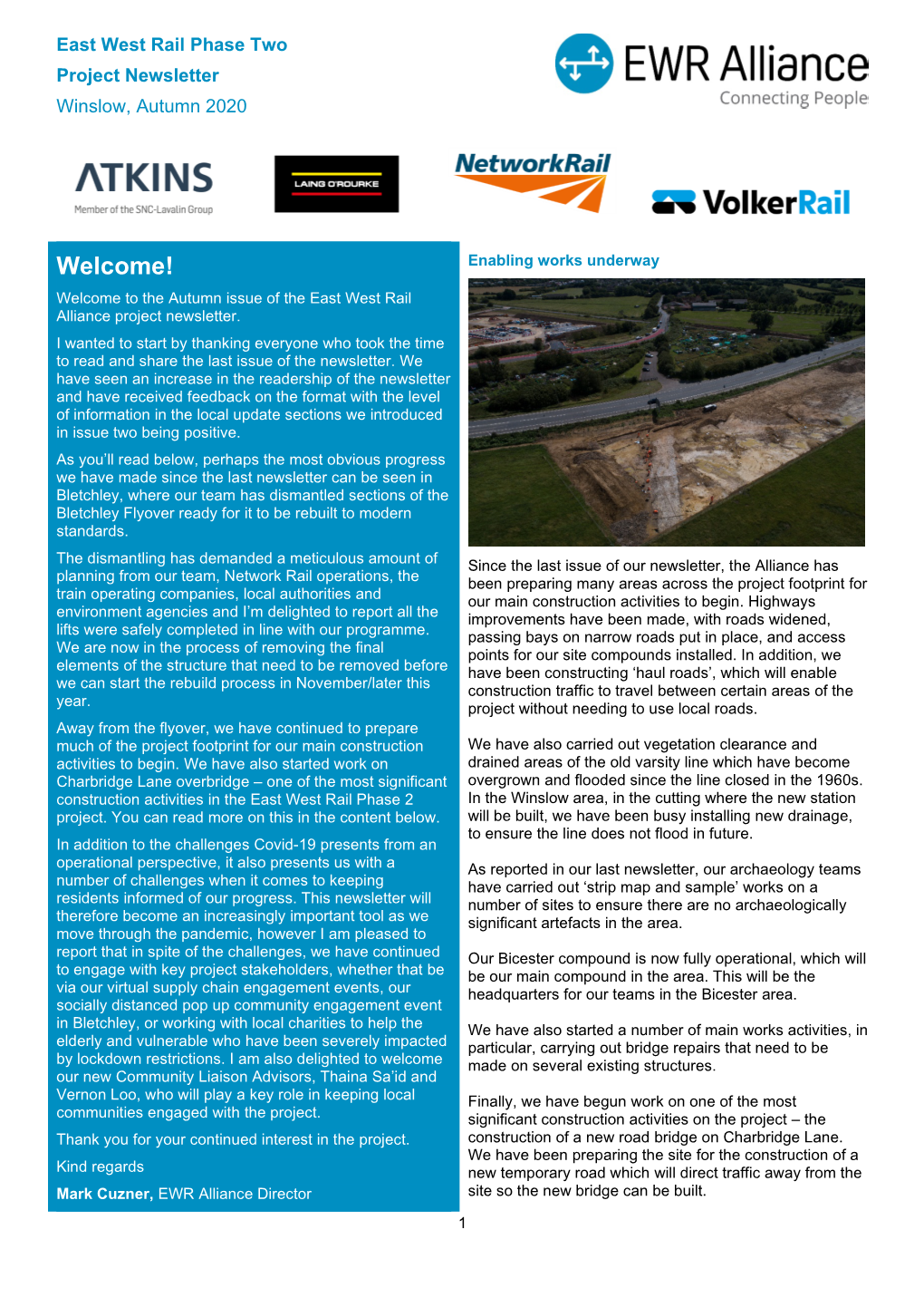 Winslow East West Rail Phase 2 Newsletter