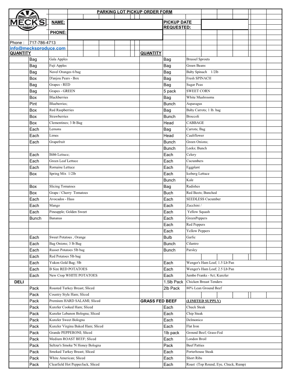 Download Item List (Pdf)