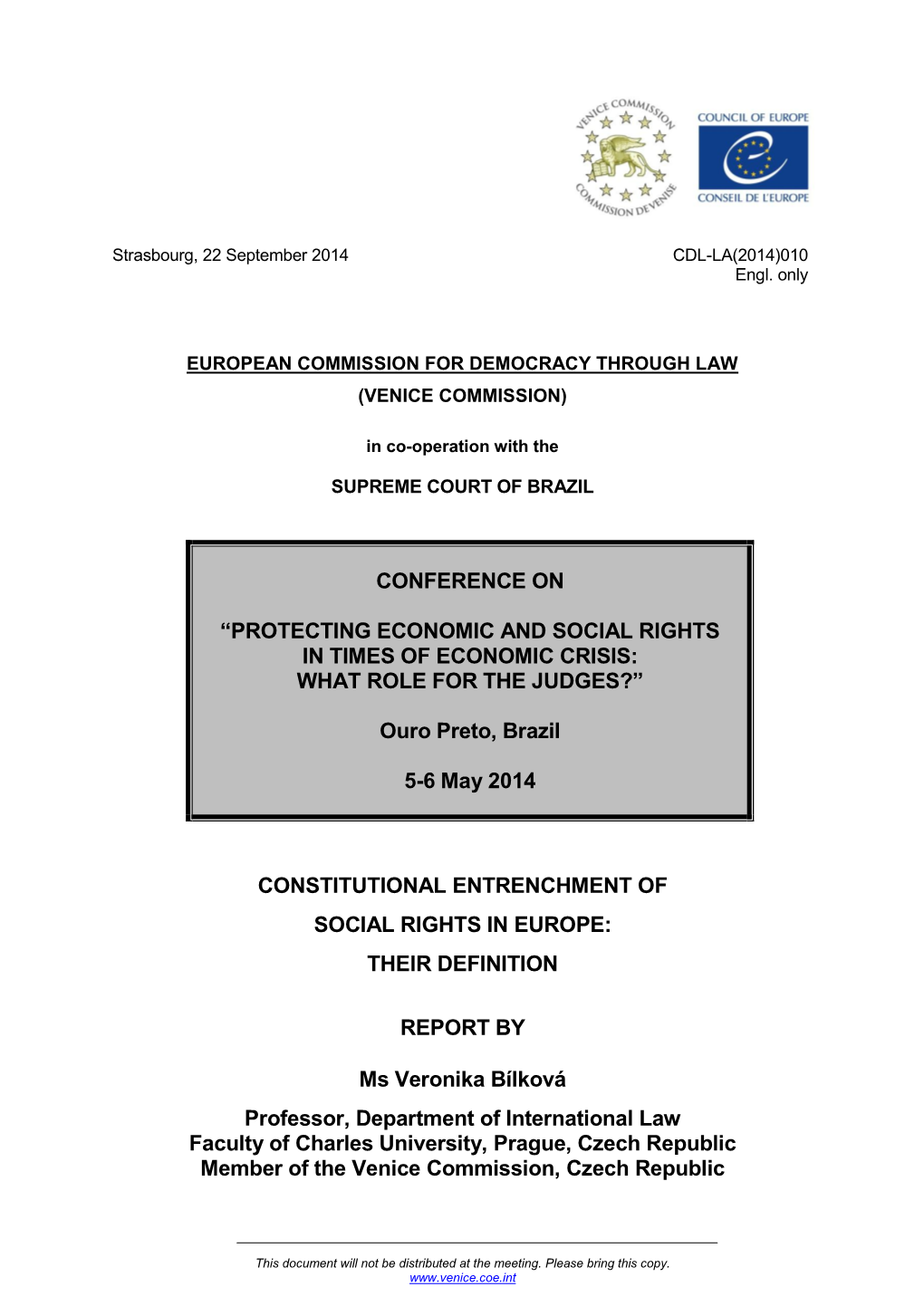 Conference on “Protecting Economic and Social Rights