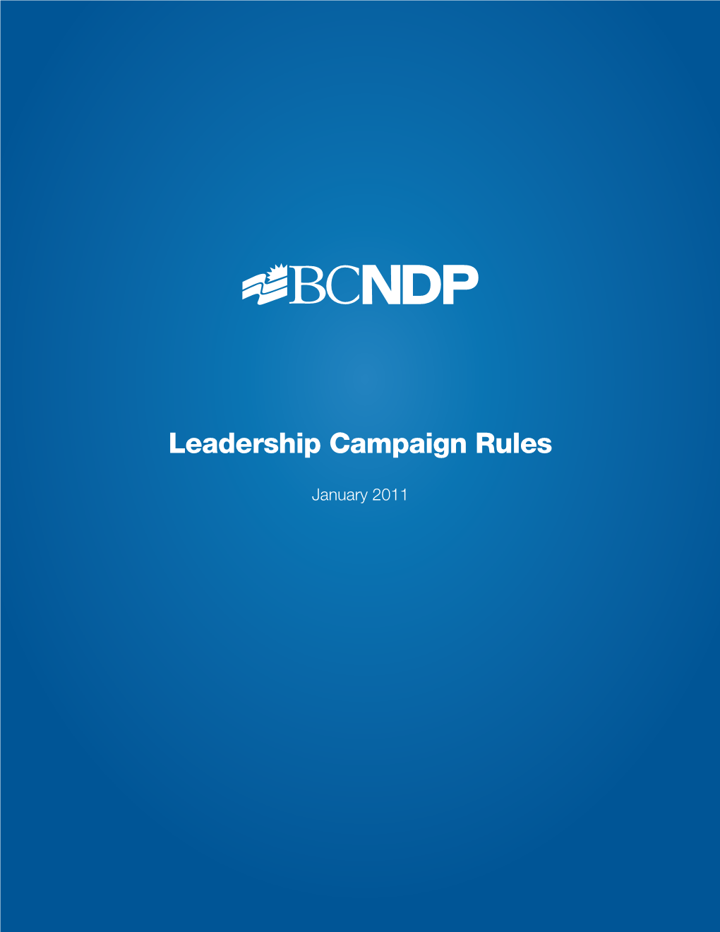B.C. NDP Leadership Race Rules