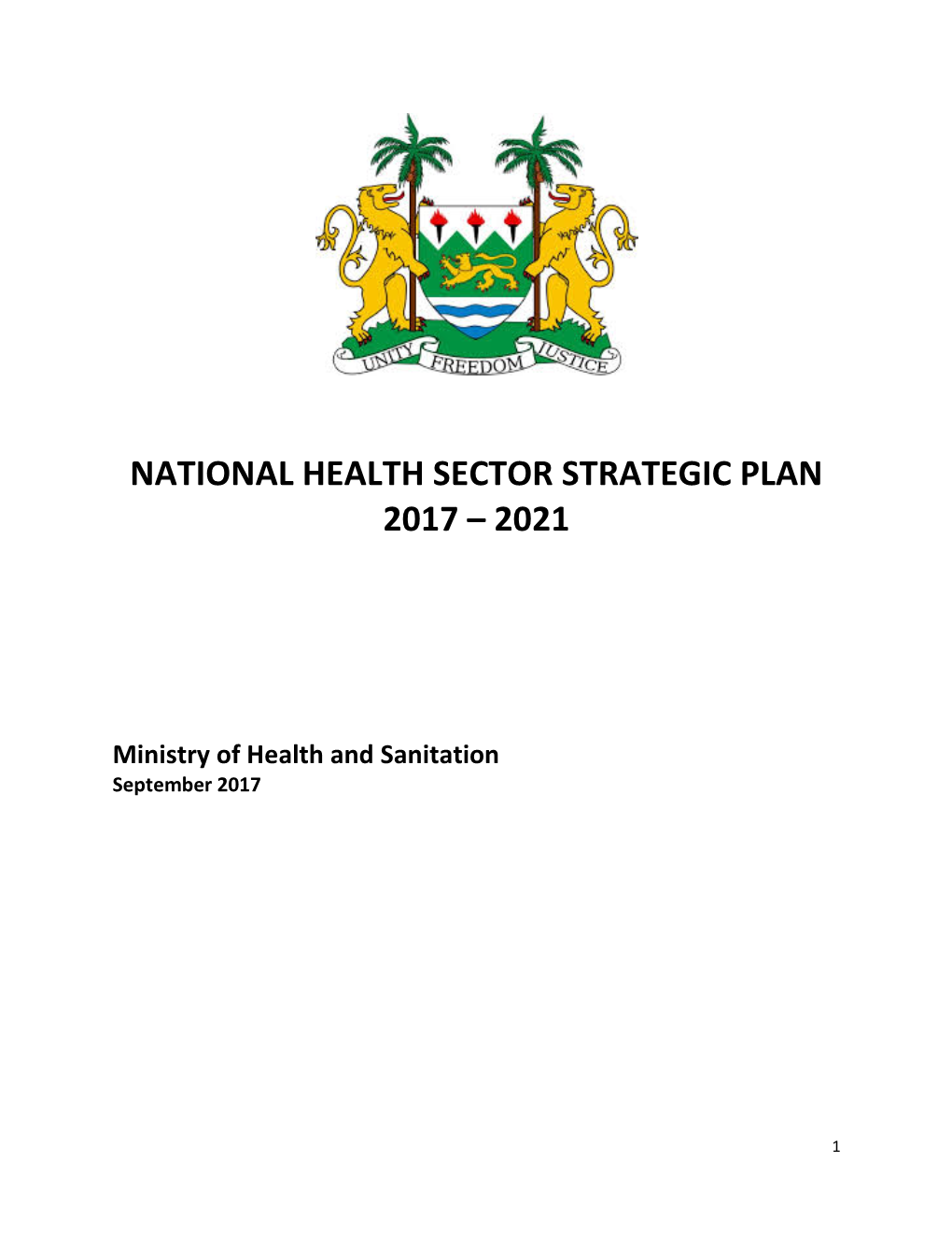 Sierra Leone National Health Sector Strategy Plan 2017-2021
